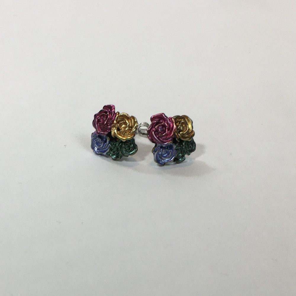 Multi color stud earrings